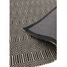 Tapis de qualité tissé main en laine motifs Graphiques Noir et Blanc
