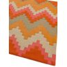 Tapis Ethnique Chic Pure laine tuftée main Tikal Orange, rouge, beige