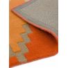 Tapis Ethnique Chic Pure laine tuftée main Tikal Orange, rouge, beige