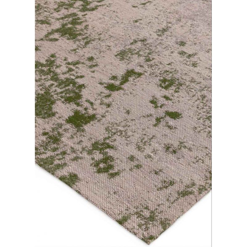 Tapis d'extérieur polypropylène recycle motifs fondus DARA Green