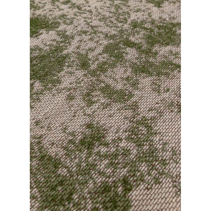 Tapis d'extérieur polypropylène recycle motifs fondus DARA Green