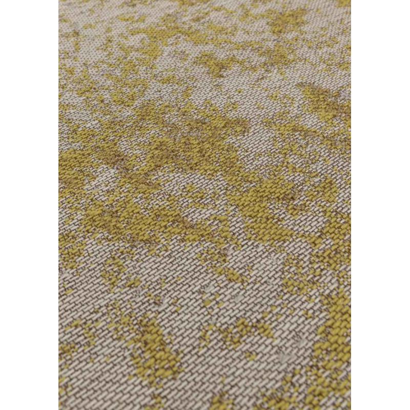 Tapis d'extérieur polypropylène recyclé motifs fondus DARA Ocre