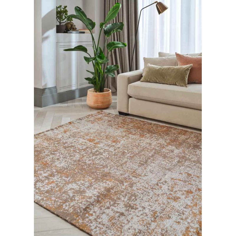 Tapis d'extérieur de qualité motifs ombrés DARA Terracotta