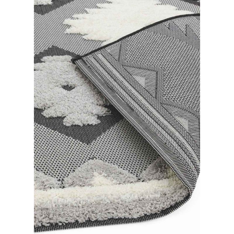 Tapis d'extérieur MONTY noir et crème TRIBAL