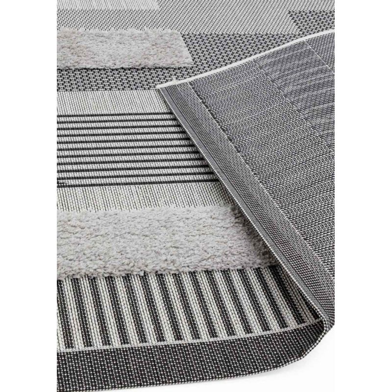 Tapis d'extérieur MONTY noir et gris GEOMETRIC