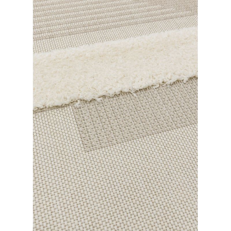Tapis d'extérieur MONTY naturel et crème GEOMETRIC