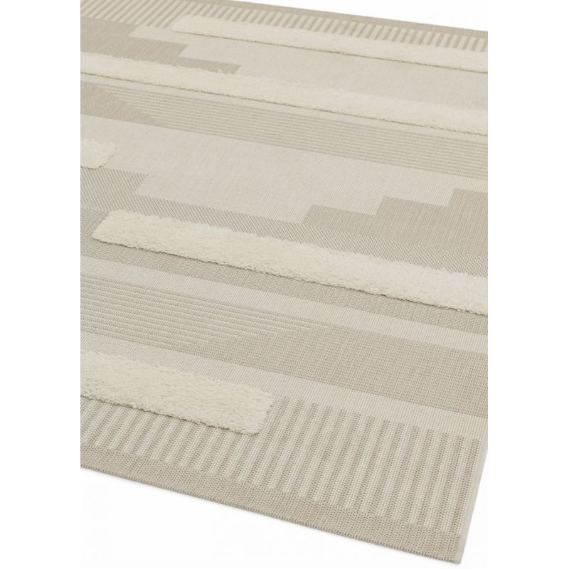 Tapis d'extérieur MONTY naturel et crème GEOMETRIC