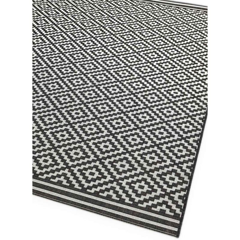 Tapis d'extérieur PATIO mono noir DIAMOND
