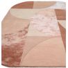 Tapis ovale en laine et viscose rose saumon Ovalia