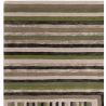 Tapis de salon en laine et viscose vert Lineus