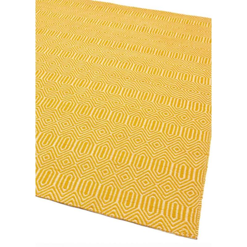 Tapis de salon tissé Moutarde Graphique