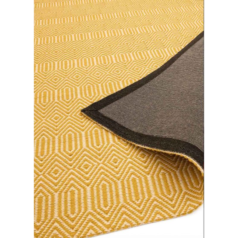 Tapis de salon tissé Moutarde Graphique