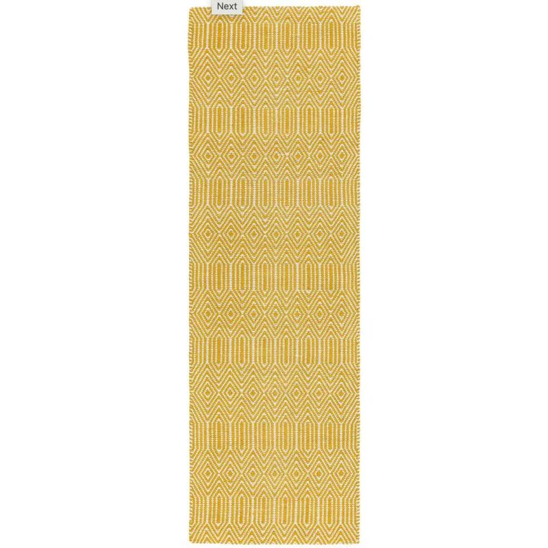 Tapis de salon tissé Moutarde Graphique