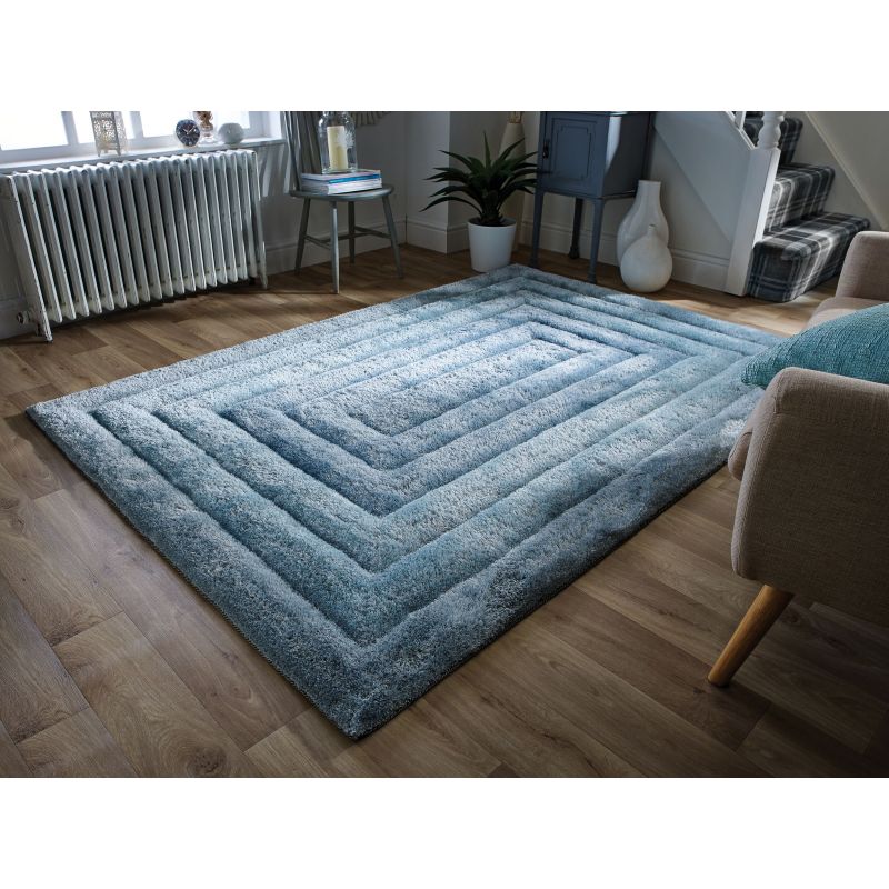 Tapis en relief duck egg Ridge