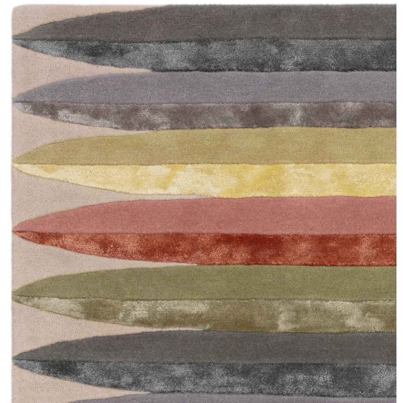 Tapis de salon en laine et viscose multicolore Padouk