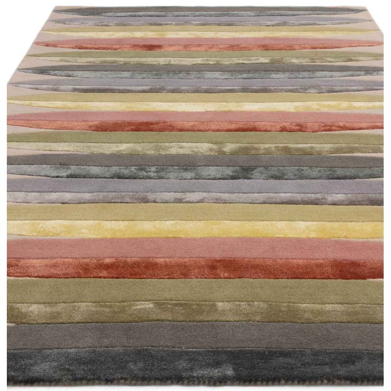 Tapis de salon en laine et viscose multicolore Padouk