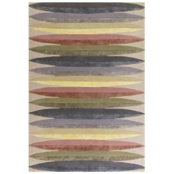 Tapis de salon en laine et viscose multicolore Padouk