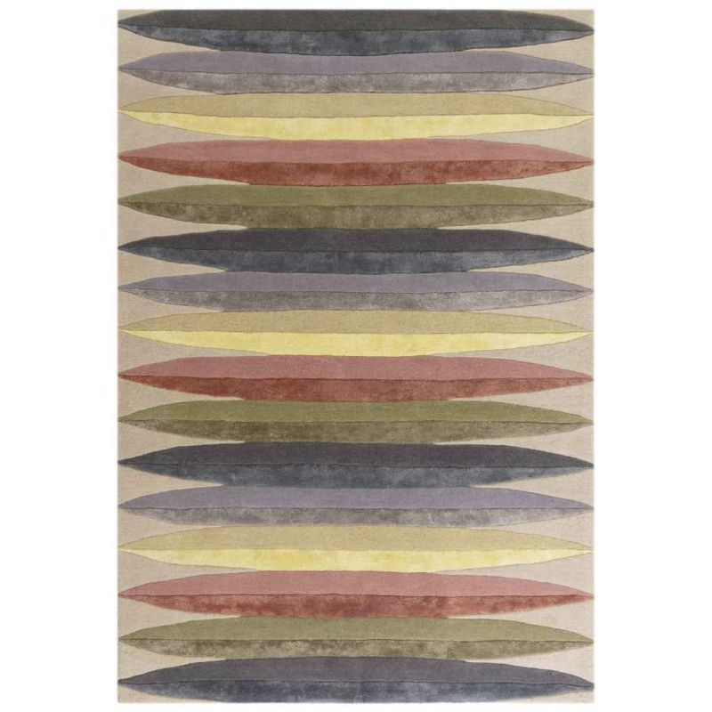 Tapis de salon en laine et viscose multicolore Padouk