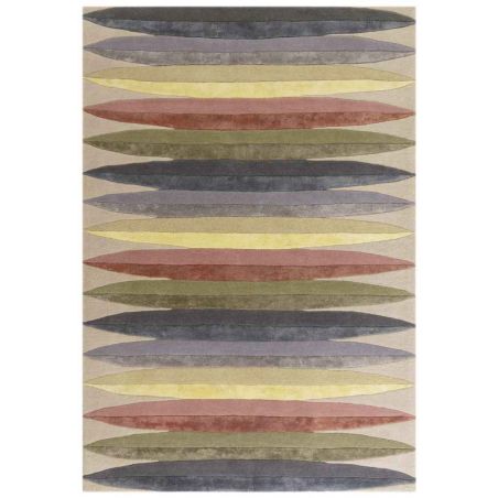 Tapis de salon en laine et viscose multicolore Padouk