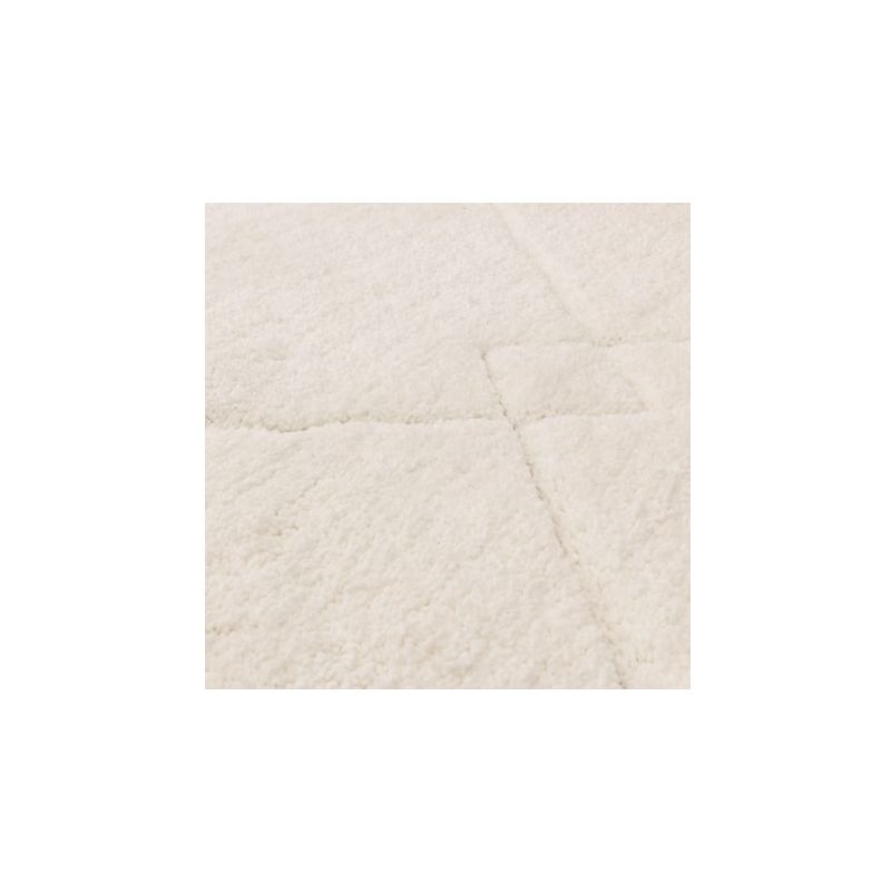 Tapis de salon epais motifs losanges berbère crème FIARA