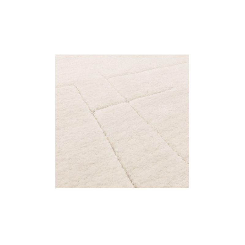 Tapis de salon epais motifs lignes berbère crème FIARA