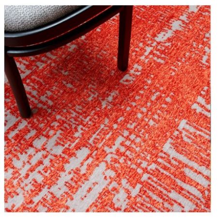Tapisde salon tissé plat Orange intense Portimao Tapisde salon tissé plat Orange intense Portimao