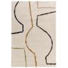 Tapis de salon contemporain pure laine lignes multicolore Oleniok