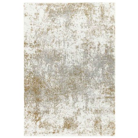 Tapis de chambre en polypropylène chiné gris et ocre Denver