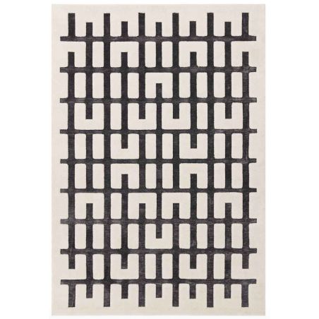 Tapis design Valongo Junction Charcoal Ivory par Joseph Lebon