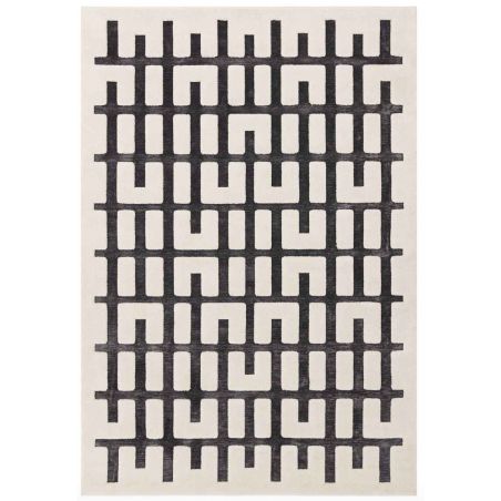 Tapis design Valongo Junction Charcoal Ivory par Joseph Lebon