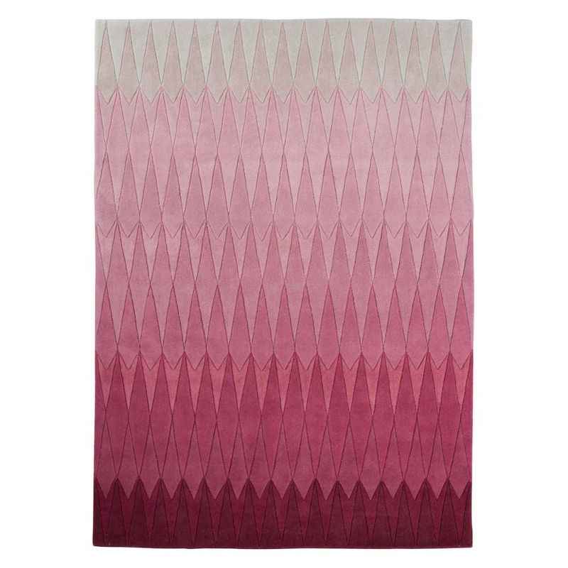 Tapis de salon Design en laine couleurs en dégradé Acacia Rose - LINIE DESIGN