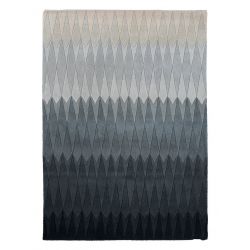 Tapis de salon Design en laine couleurs en dégradé Acacia Gris