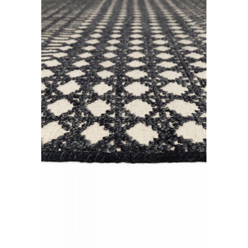 Tapis Design noué Main Switch Noir