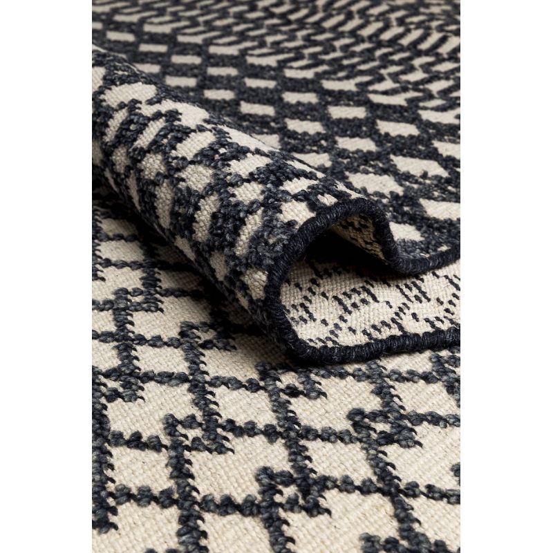 Tapis Design noué Main Switch Noir