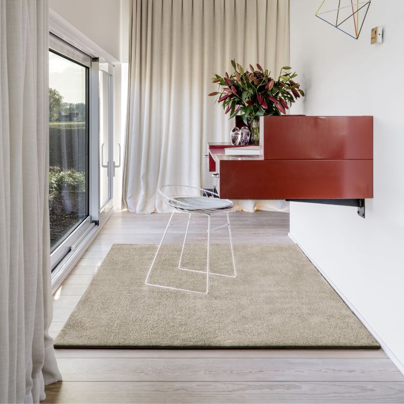 Tapis sur-mesure écoresponsable Lilaea gris perle