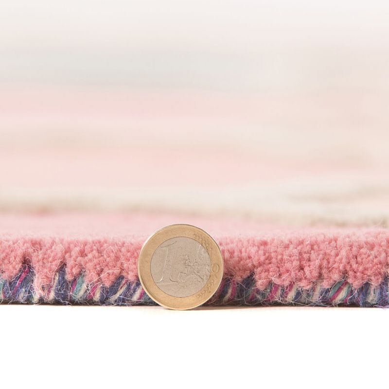 Tapis de couloir Rosella rose et bleu