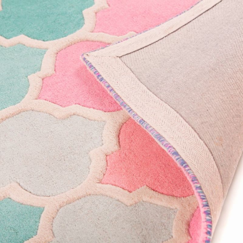 Tapis de couloir Rosella rose et bleu