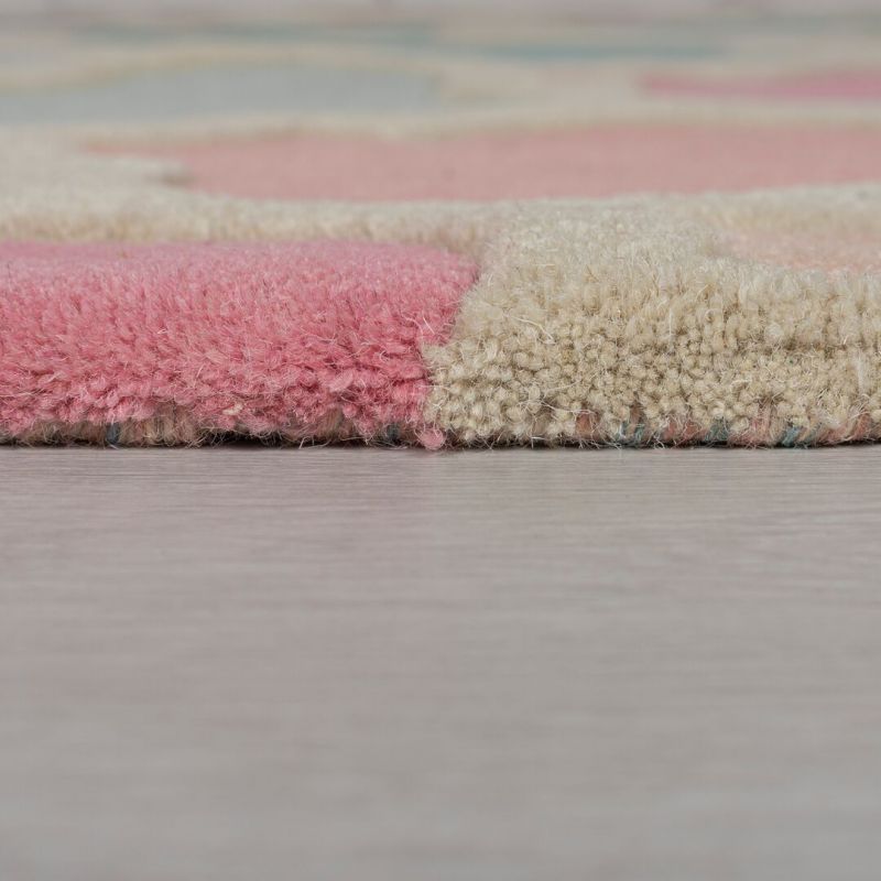 Tapis de couloir Rosella rose et bleu