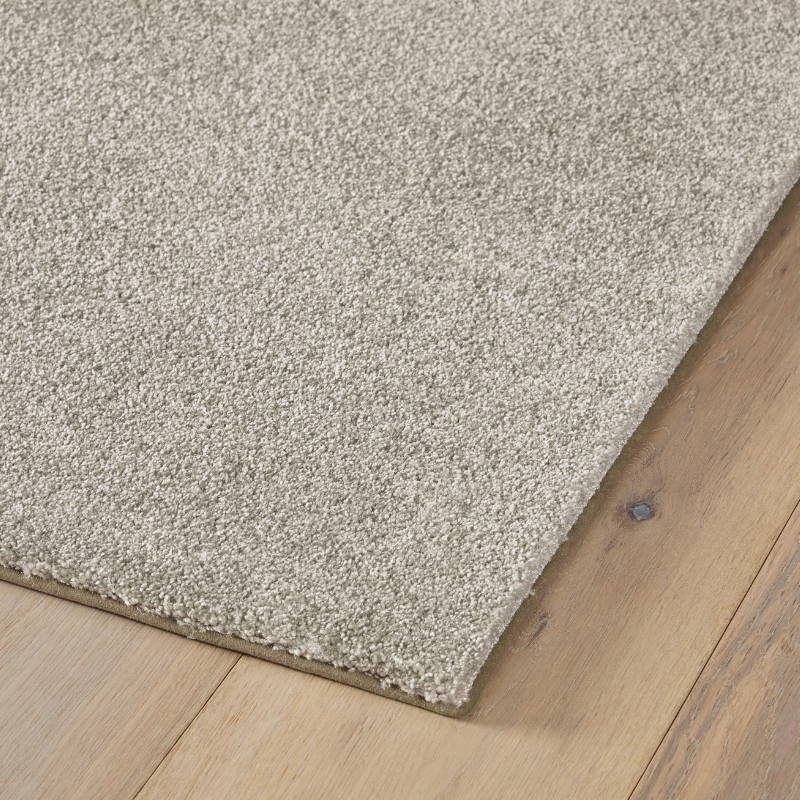 Tapis rond sur-mesure écoresponsable Lilaea gris perle