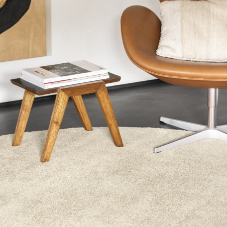 Tapis rond sur-mesure écoresponsable Nomia Beige