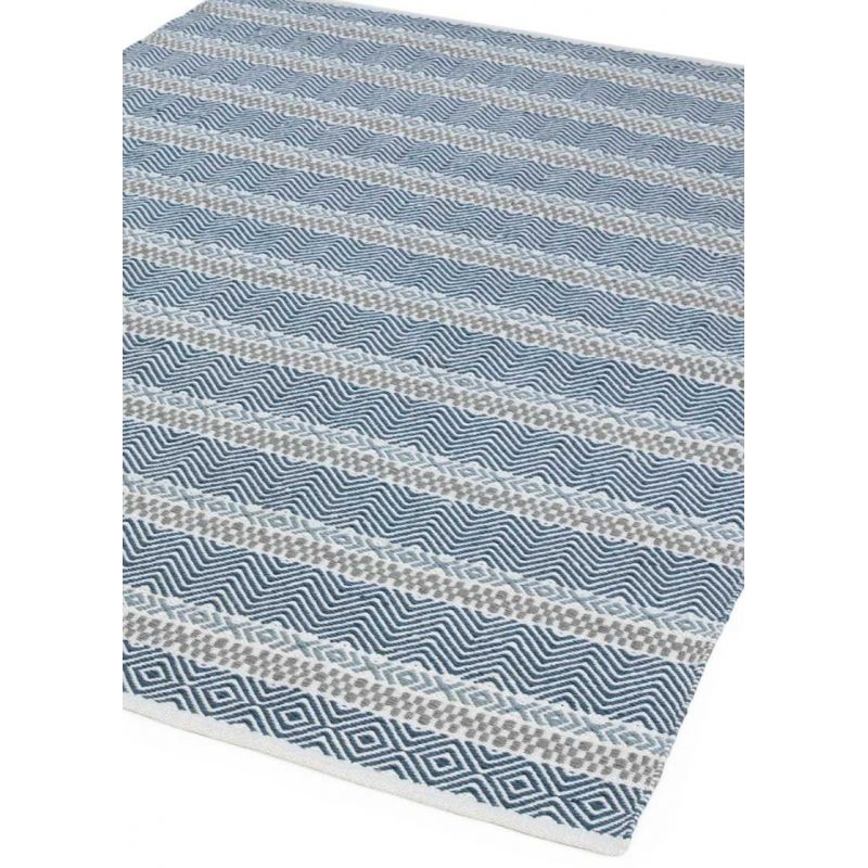 Tapis d'extérieur BOARDWALK bleu multi