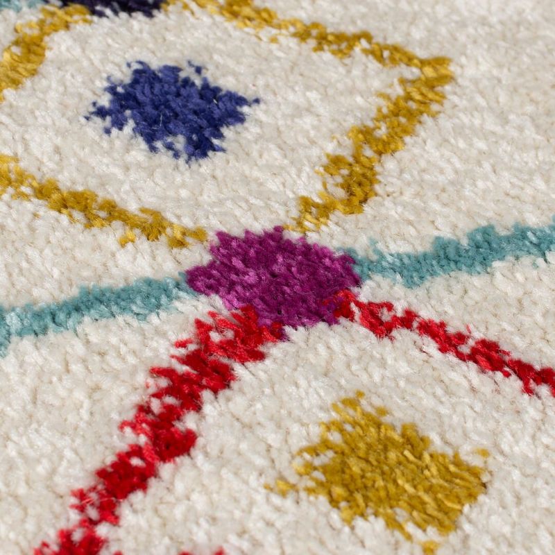 Tapis inspiration berbere multicolore Menara Prairie zoom