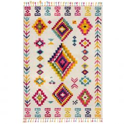 Tapis inspiration berbere multicolore Menara Coyotte