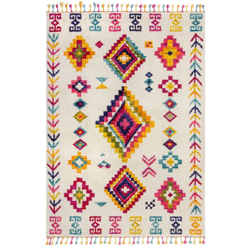 Tapis inspiration berbere multicolore Menara Coyotte