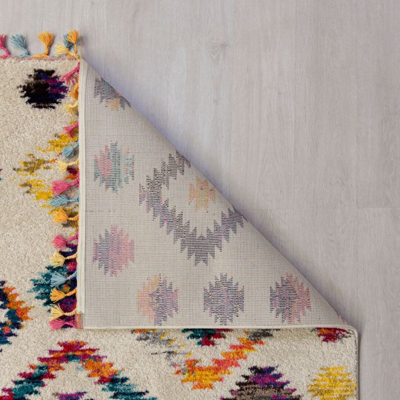 Tapis coloré motifs berbères Menara Bohemia