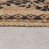 Tapis de couloir en jute naturel motifs noirs MAISIE