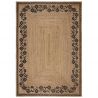 Tapis de couloir en jute naturel motifs noirs MAISIE