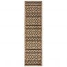Tapis en jute naturel motifs noirs Luis