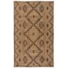 Tapis en jute naturel motifs geometriques noirs Rowen