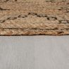 Tapis en jute naturel motifs geometriques noirs Rowen